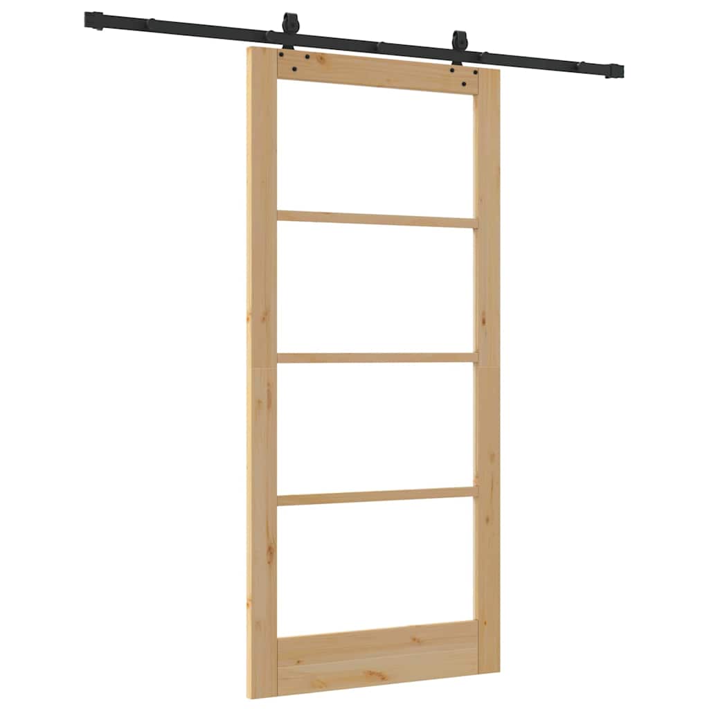 Sliding Door ORKDAL Natural and Black 93 x 202 cm