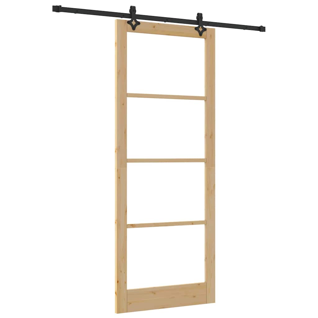 Sliding Door ORKDAL Natural and Black 93 x 232 cm