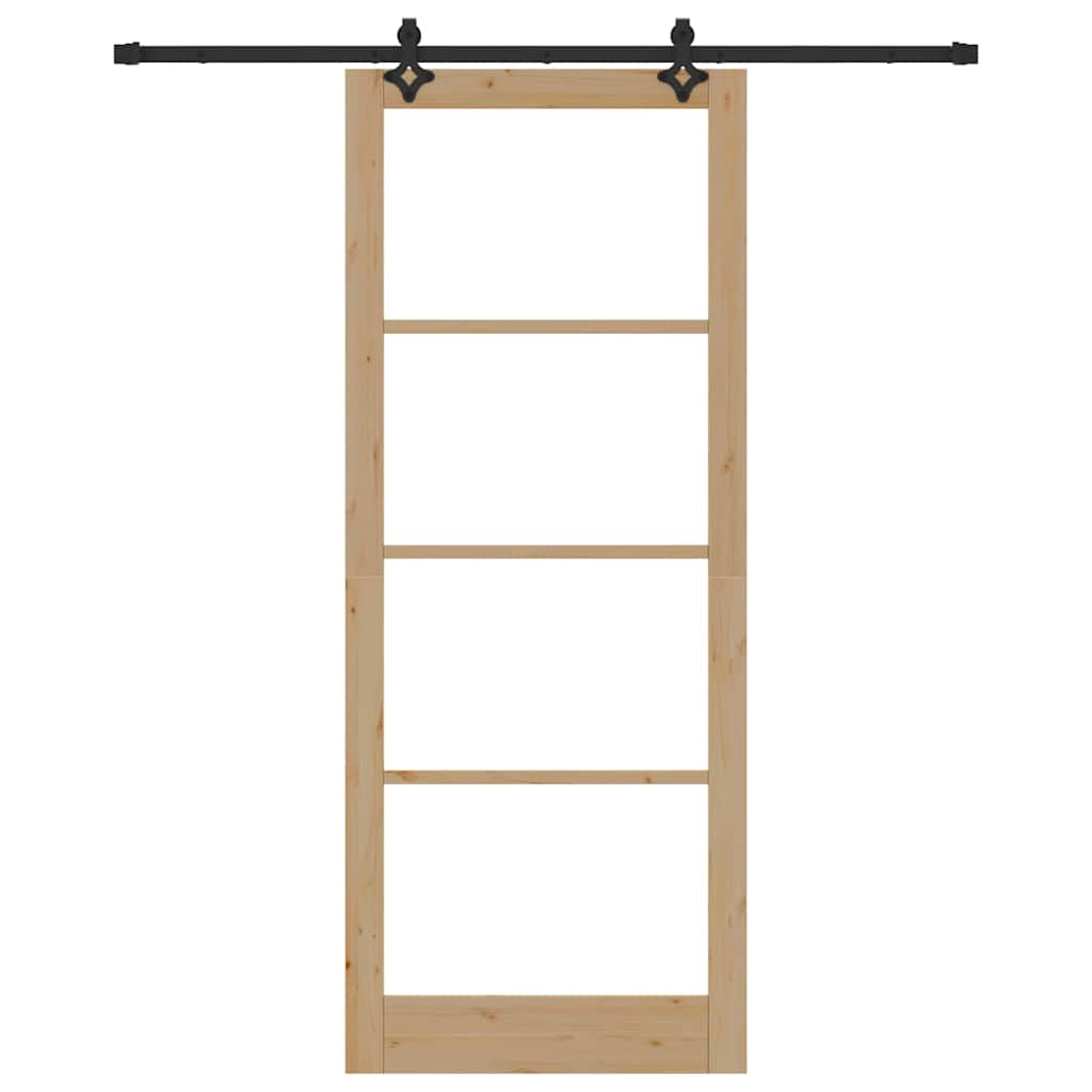 Sliding Door ORKDAL Natural and Black 93 x 232 cm