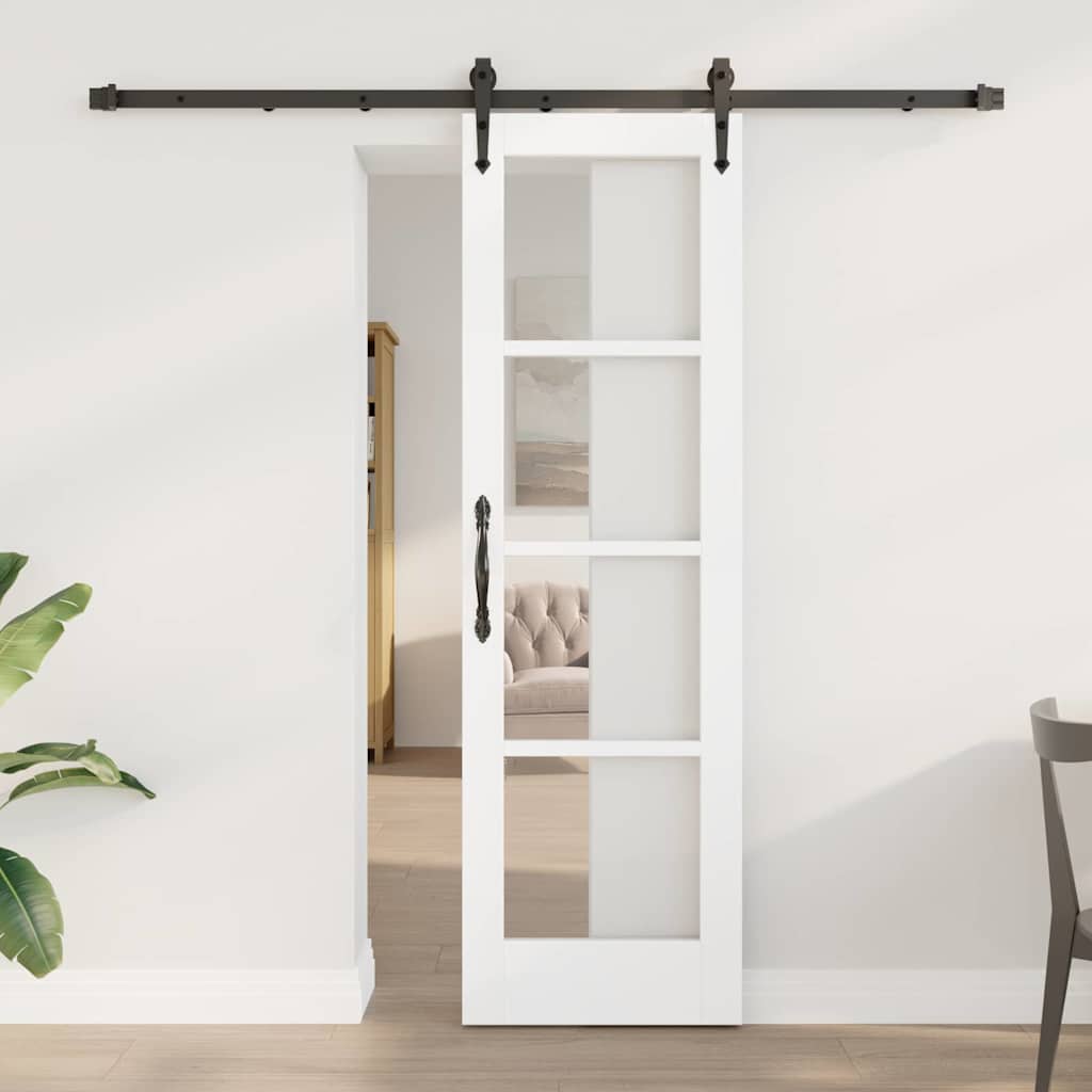 Sliding Door White and Black 61 x 198.5 cm