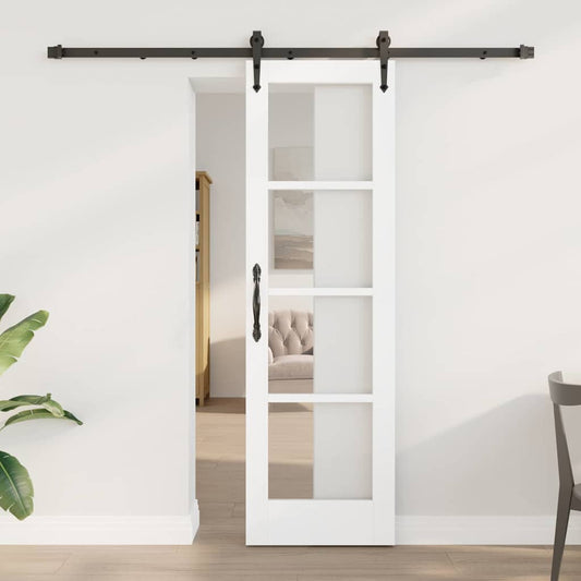 Sliding Door White and Black 61 x 198.5 cm