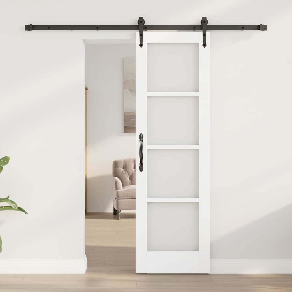 Sliding Door White and Black 61 x 198.5 cm