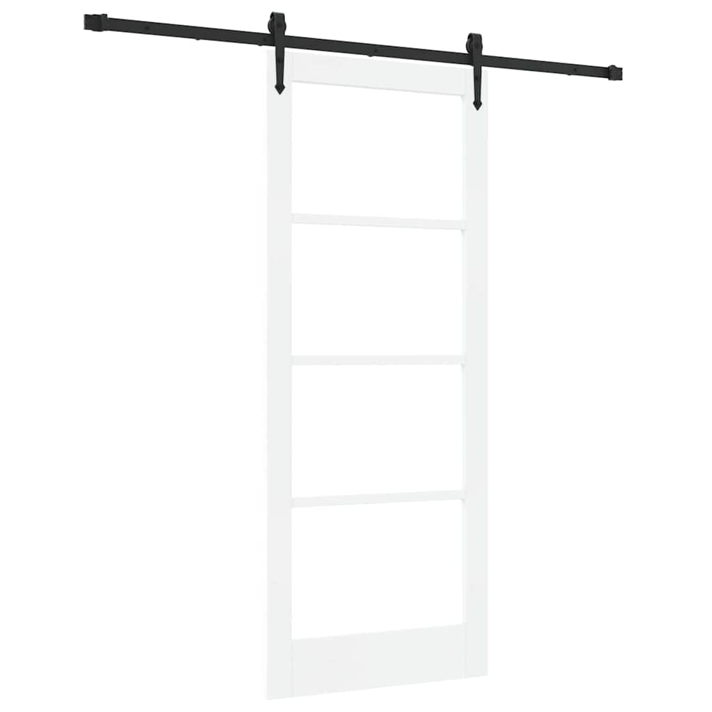 Sliding Door White and Black 83 x 202 cm