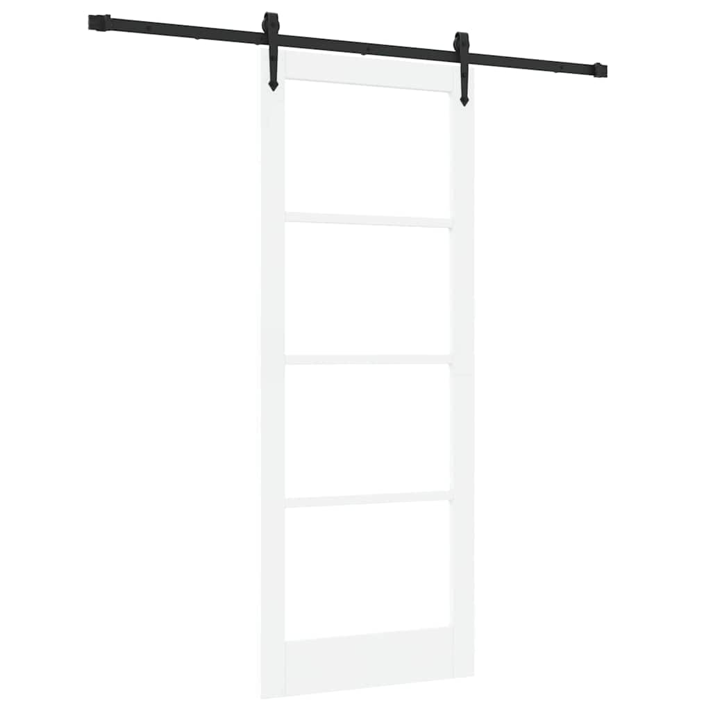 Sliding Door White and Black 83 x 211 cm