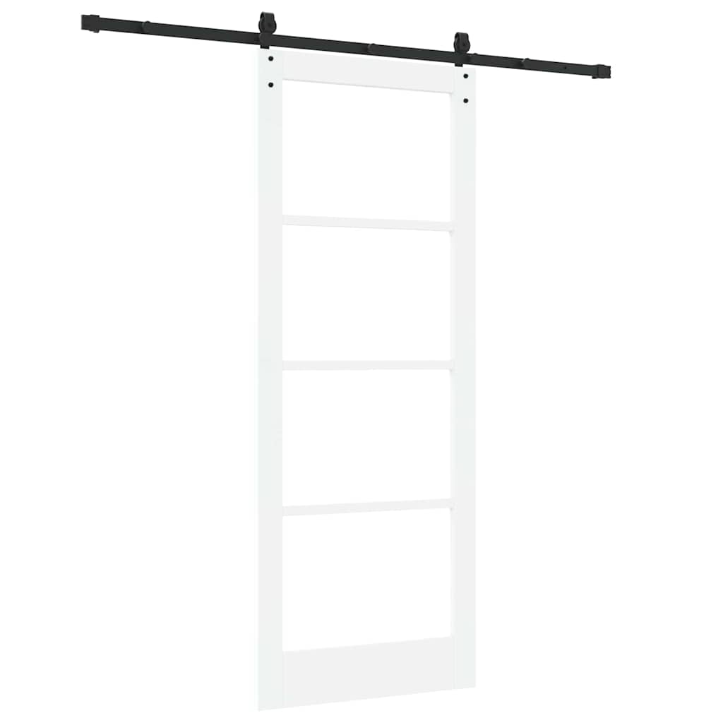 Sliding Door White and Black 83 x 211 cm