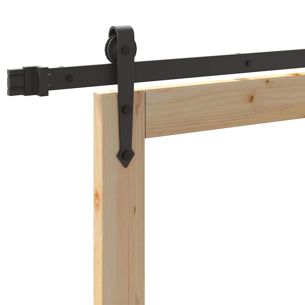 Sliding Door Natural and Black 93 x 202 cm
