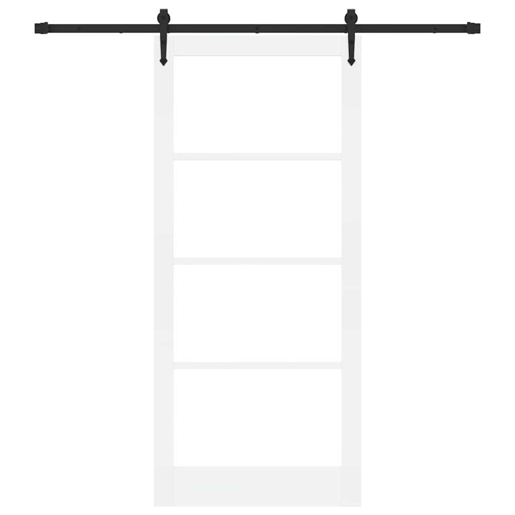 Sliding Door White and Black 93 x 211 cm