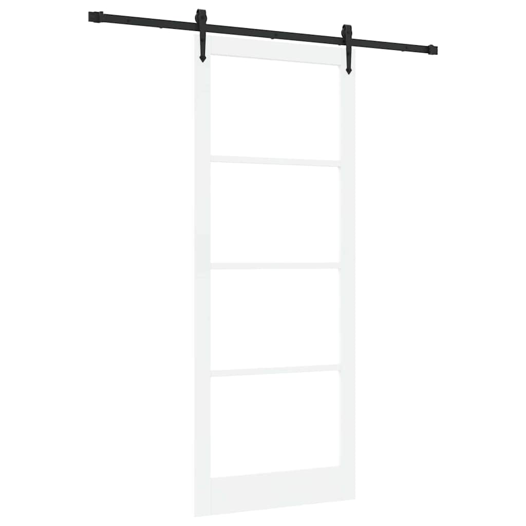 Sliding Door White and Black 93 x 232 cm