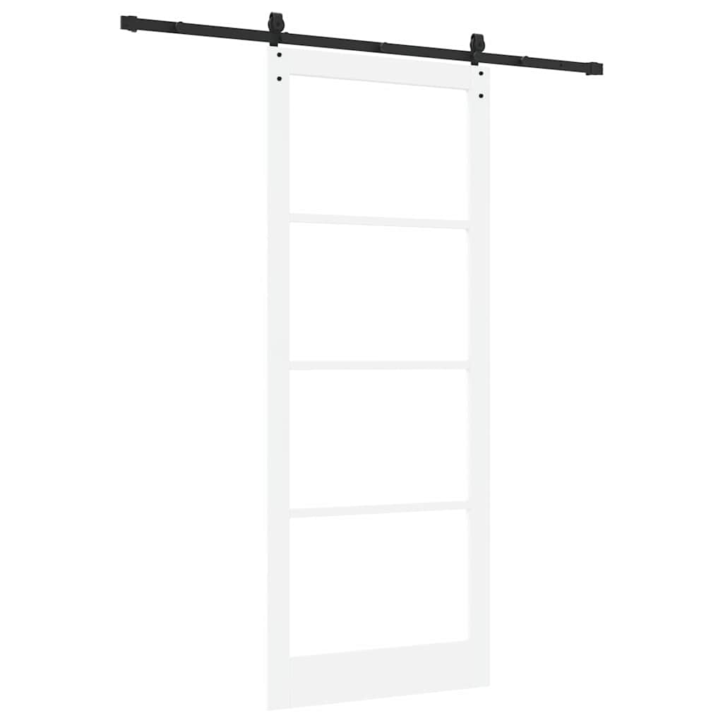 Sliding Door White and Black 93 x 232 cm
