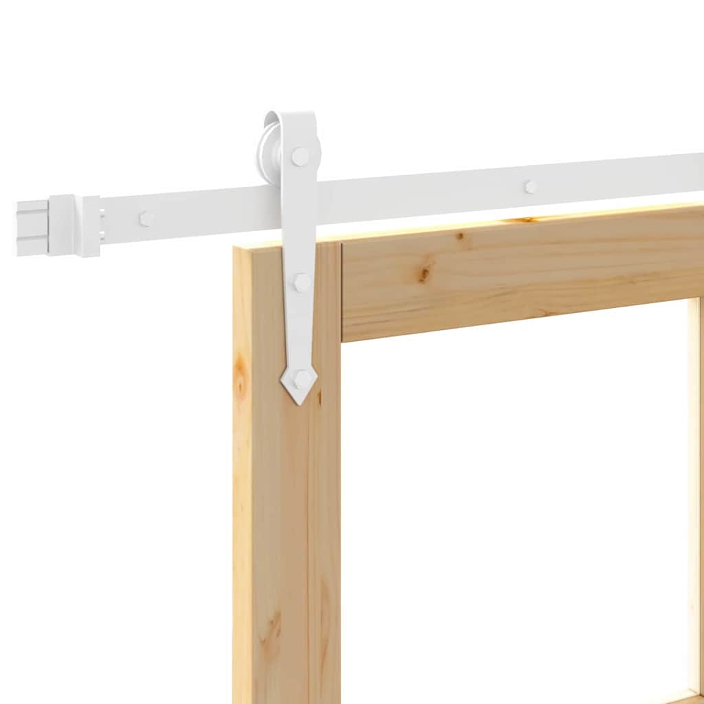 Sliding Door Natural 61 x 198.5 cm Solid Pine Wood and Glass
