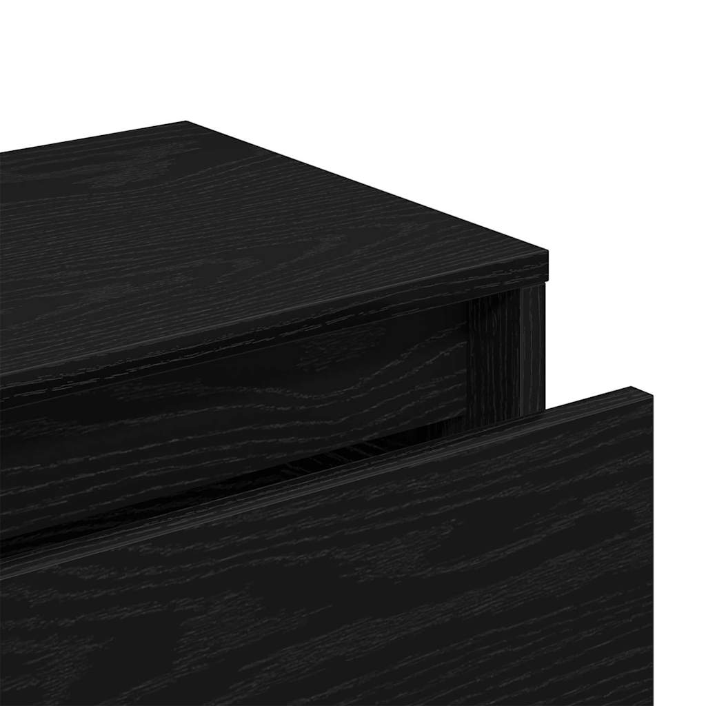 vidaXL Hallway Furniture Set 5 pcs Black oak,Silver 80 x 30.5 x 40 cm