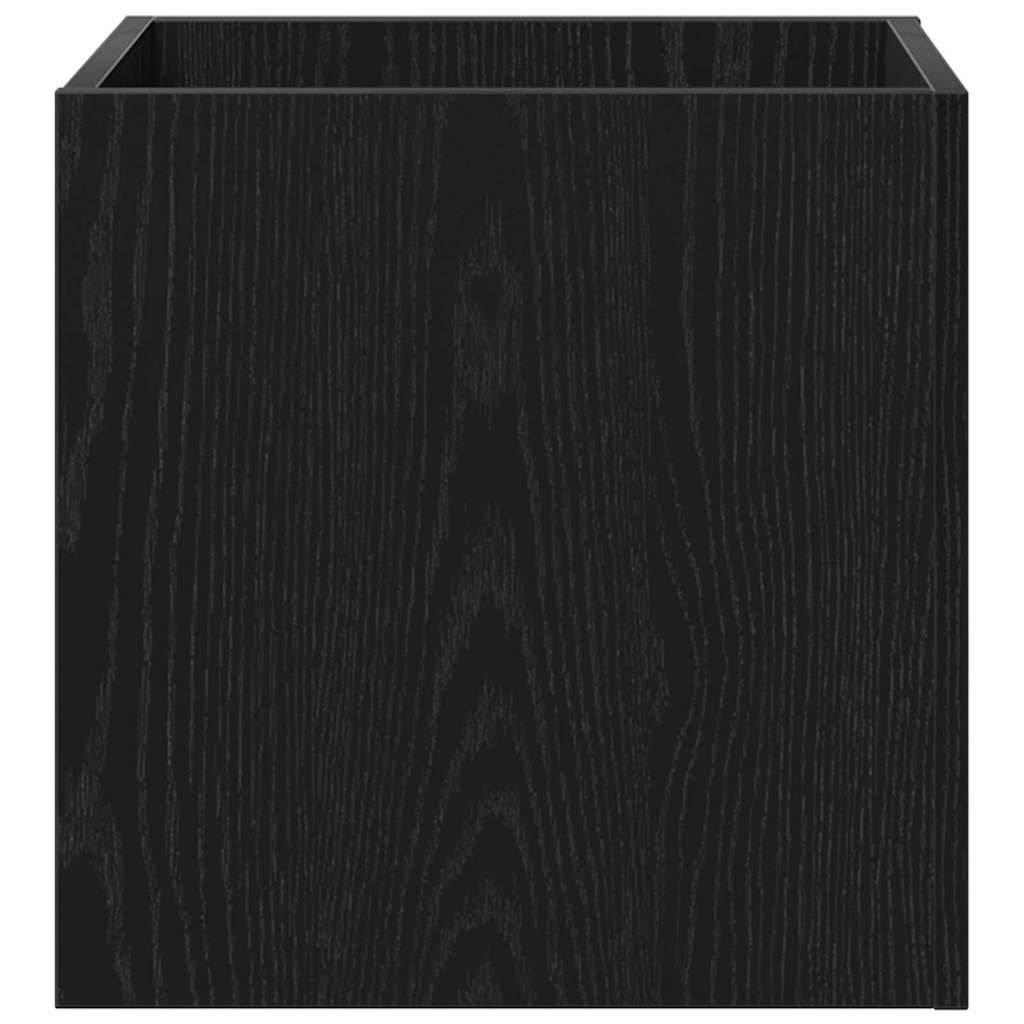 vidaXL Hallway Furniture Set 5 pcs Black oak,Silver 80 x 30.5 x 40 cm