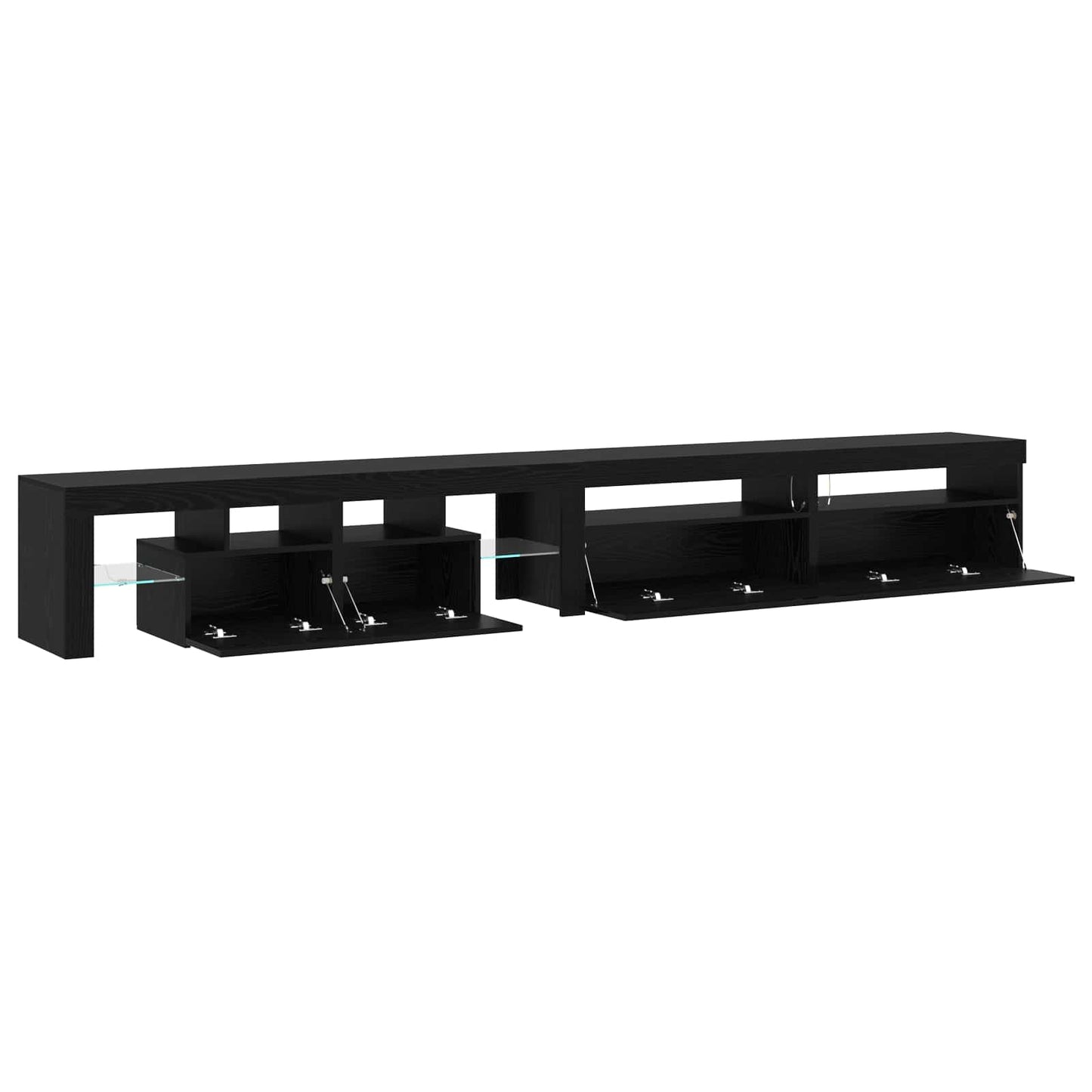 TV Cabinet 3 pcs Black Oak 290 x 36.5 x 40 cm Engineered Wood