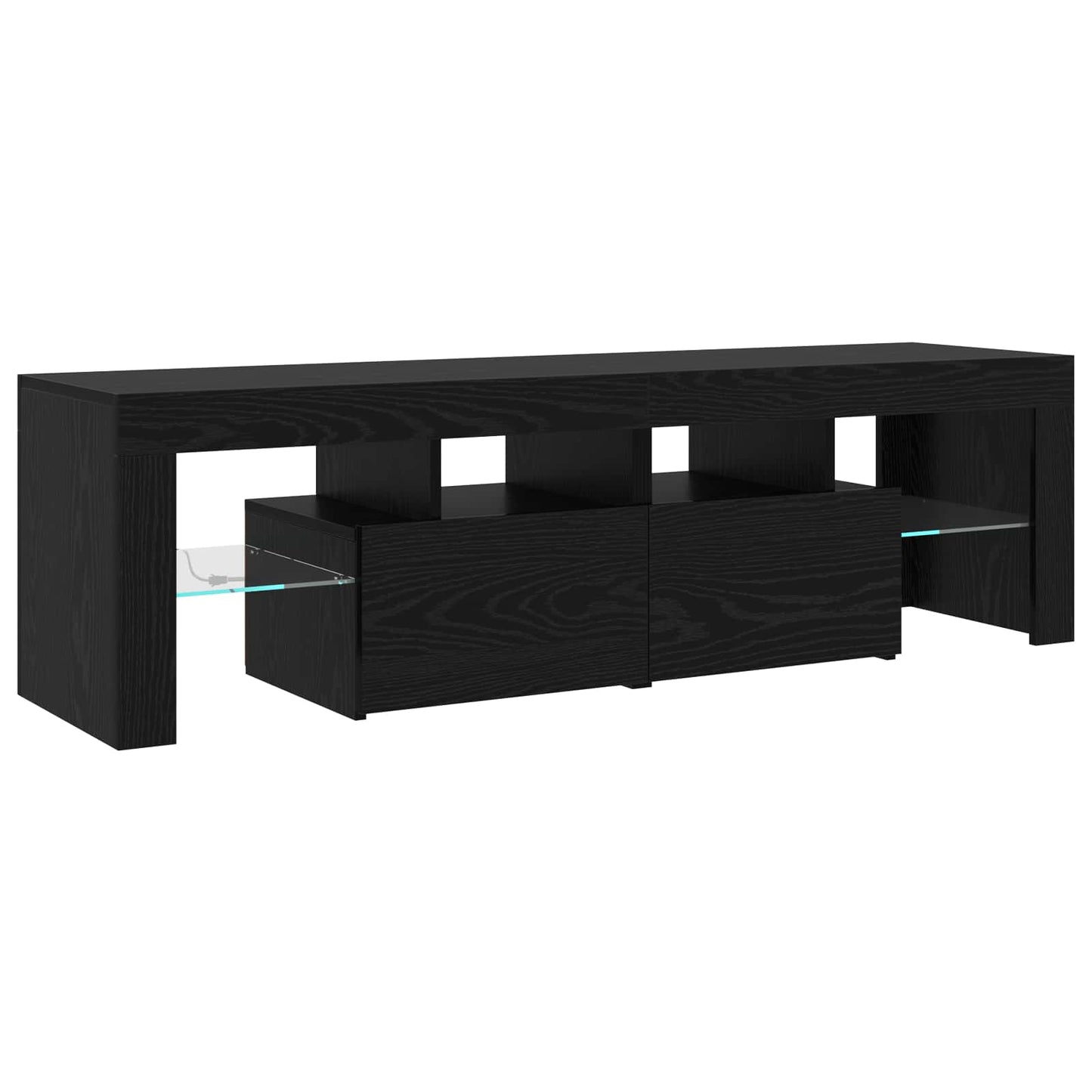 TV Cabinet 3 pcs Black Oak 290 x 36.5 x 40 cm Engineered Wood