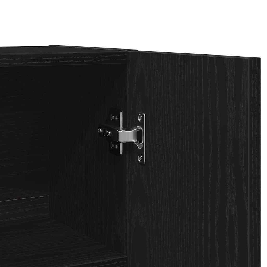 Washing Machine Cabinet 2 pcs Black Oak 70.5 x 71.5 x 181.5 cm