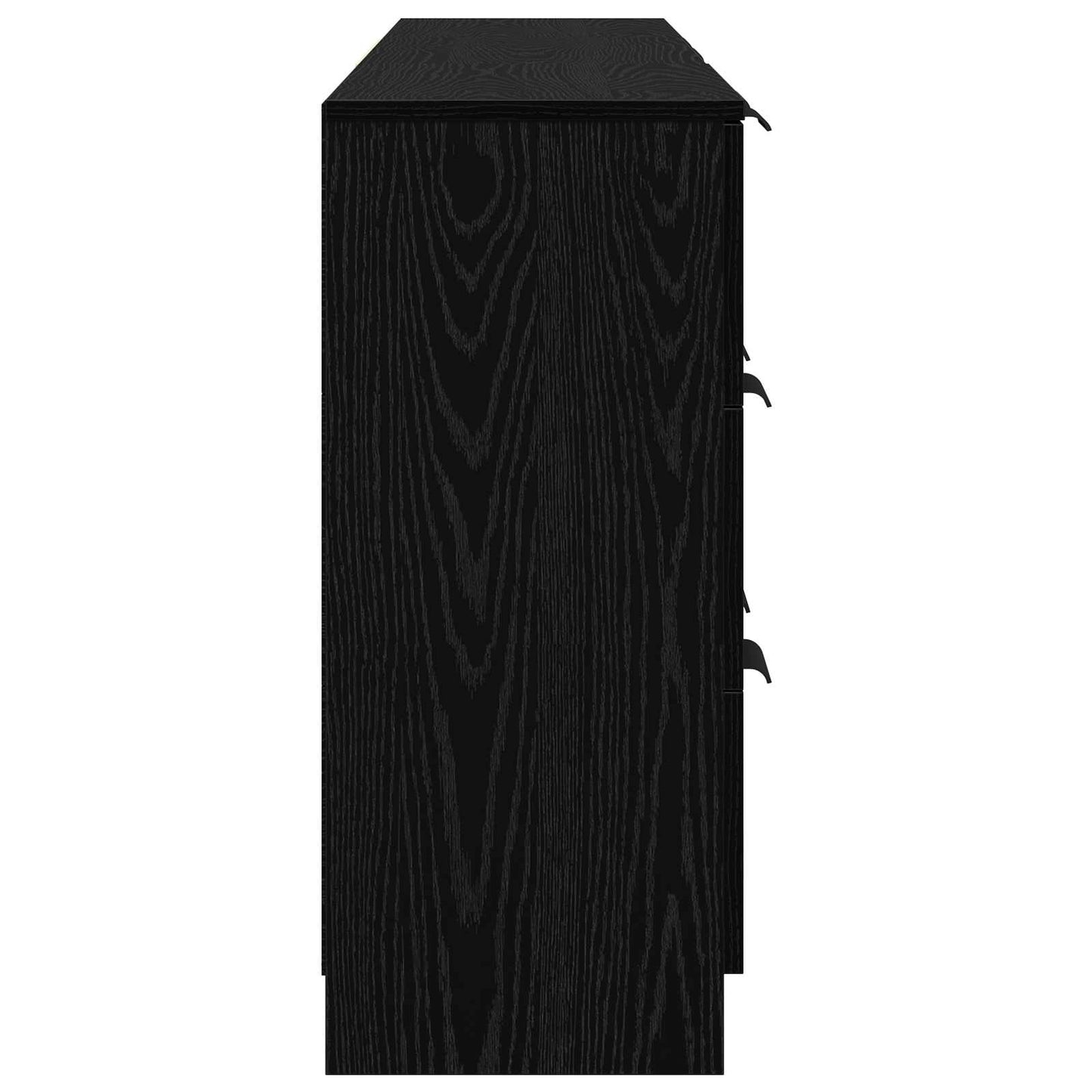 Sideboard 3 pcs Black Oak 181 x 30 x 70 cm Engineered Wood