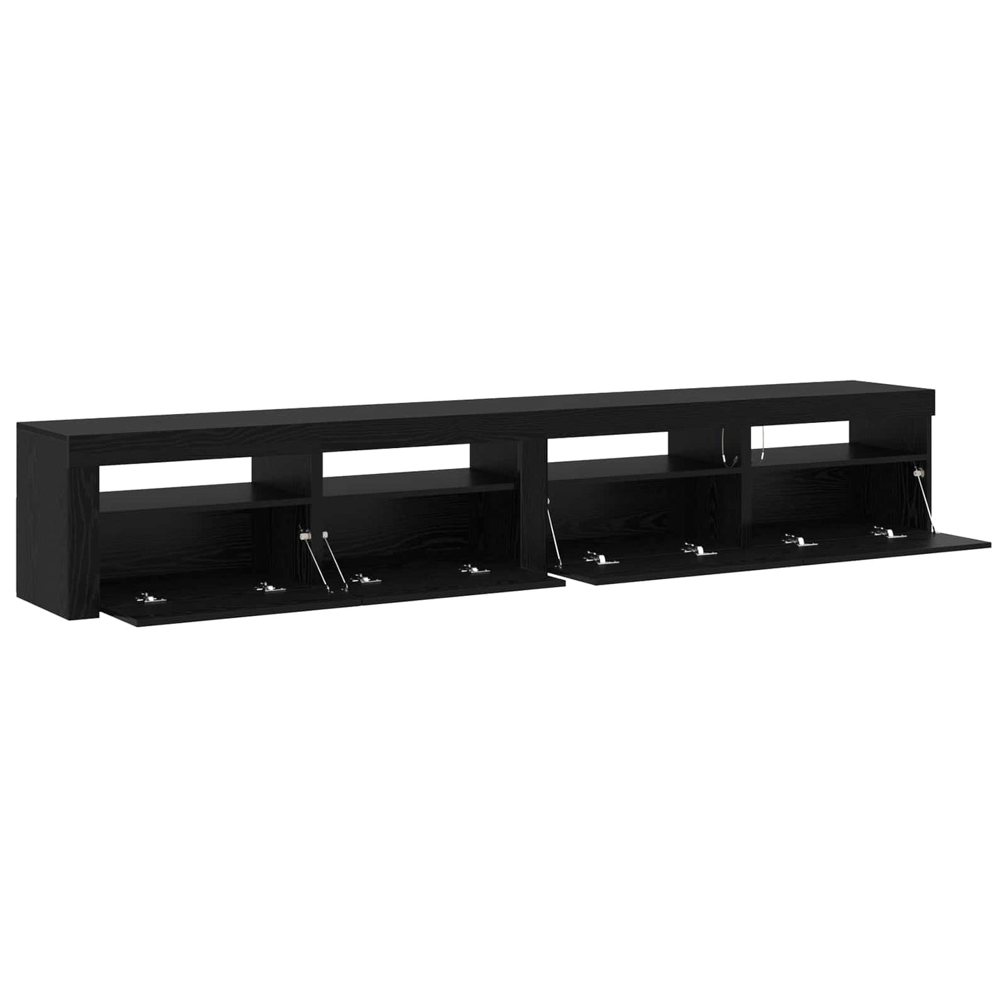 TV Cabinet Set 3 pcs Black Oak 240 x 35 x 40 cm Engineered Wood