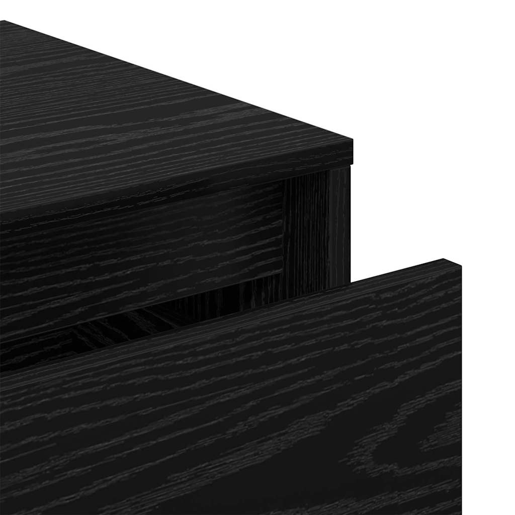 Hallway Furniture Set 3 pcs Black oak 80 x 31 x 40 cm