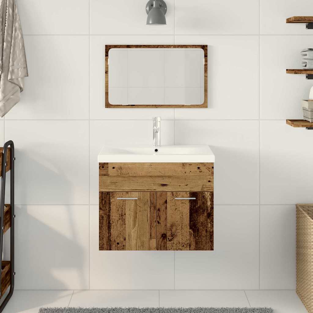 Bathroom Cabinet with Drawer Wall-mounted Engineered Wood