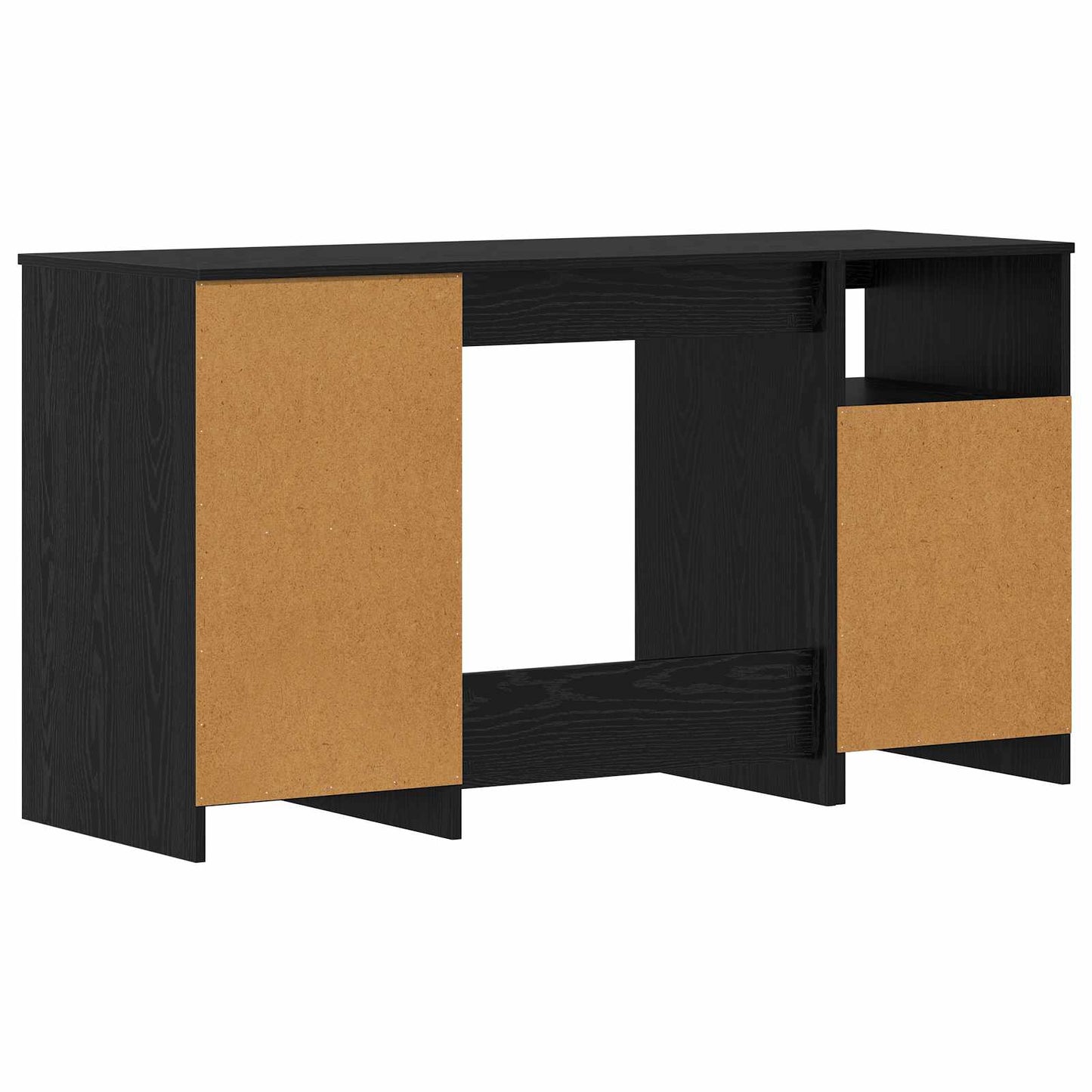 Desk Black Oak Engineered Wood 140 x 50 x 76 cm 2 pcs