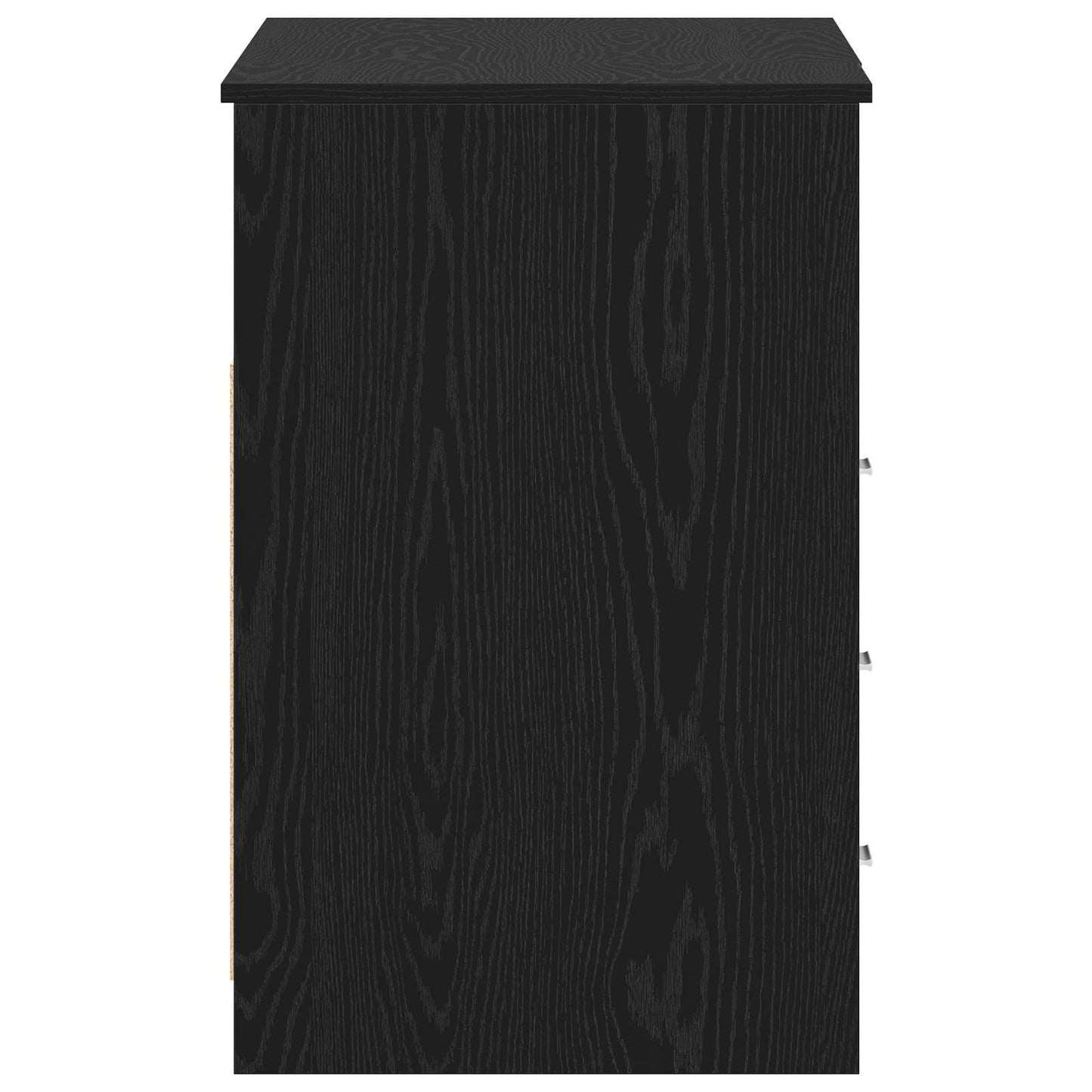 Desk Black Oak Engineered Wood 140 x 50 x 76 cm 2 pcs