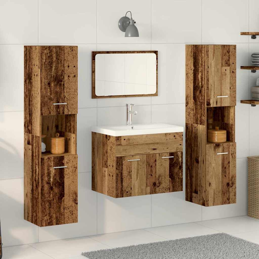 Storage Set Wall-mounted 4 pcs Engineered Wood