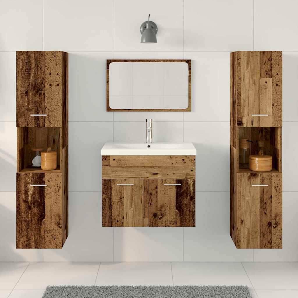 Storage Set Wall-mounted 4 pcs Engineered Wood