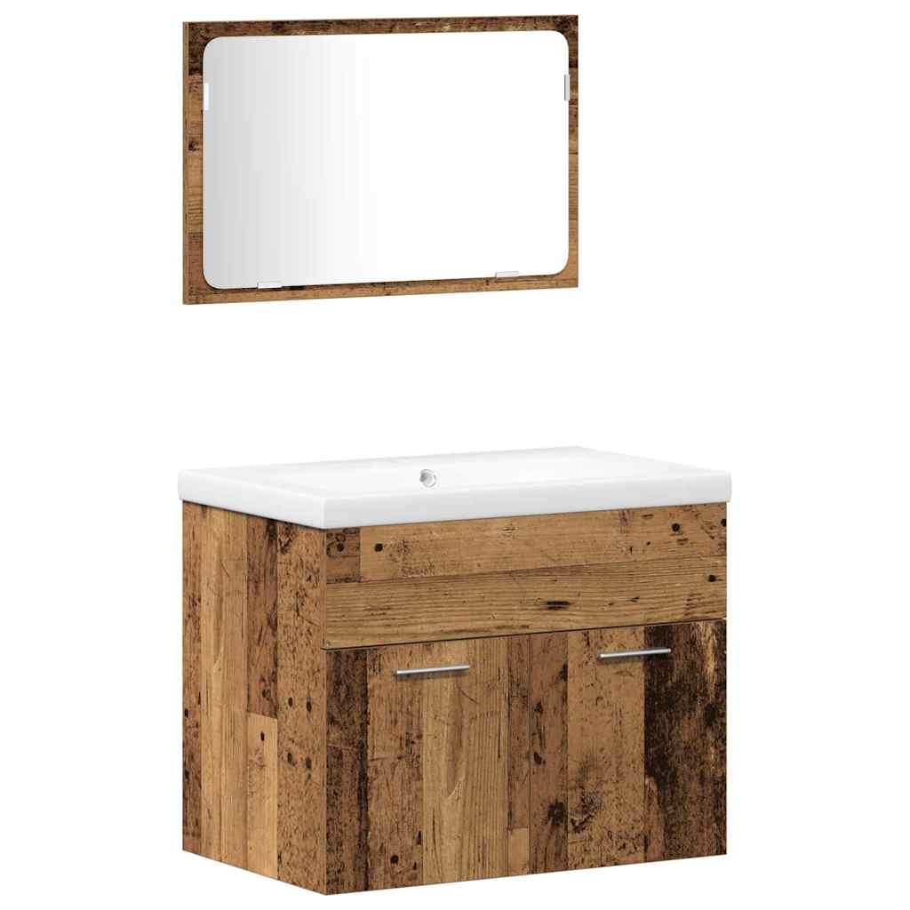 Storage Set Wall-mounted 4 pcs Engineered Wood