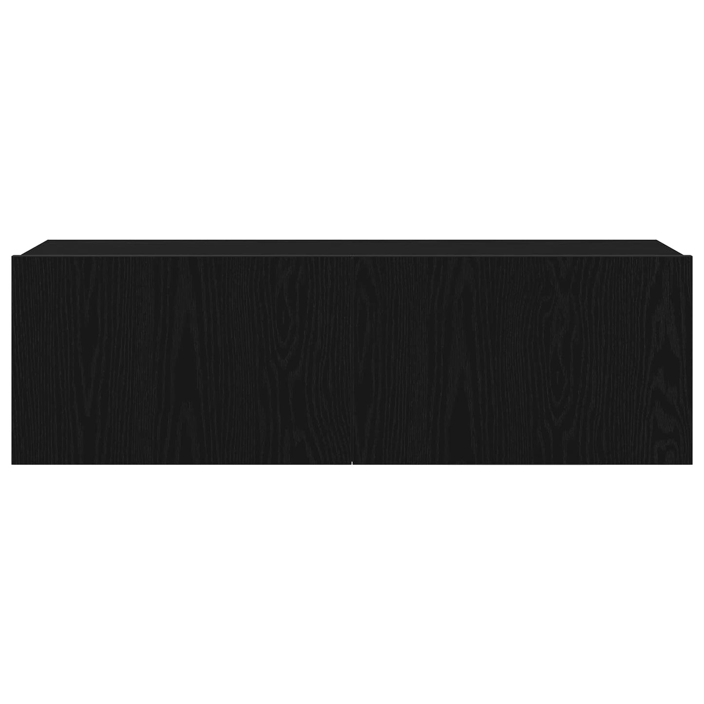 TV Cabinet Set 7 pcs Black Oak Engineered Wood
