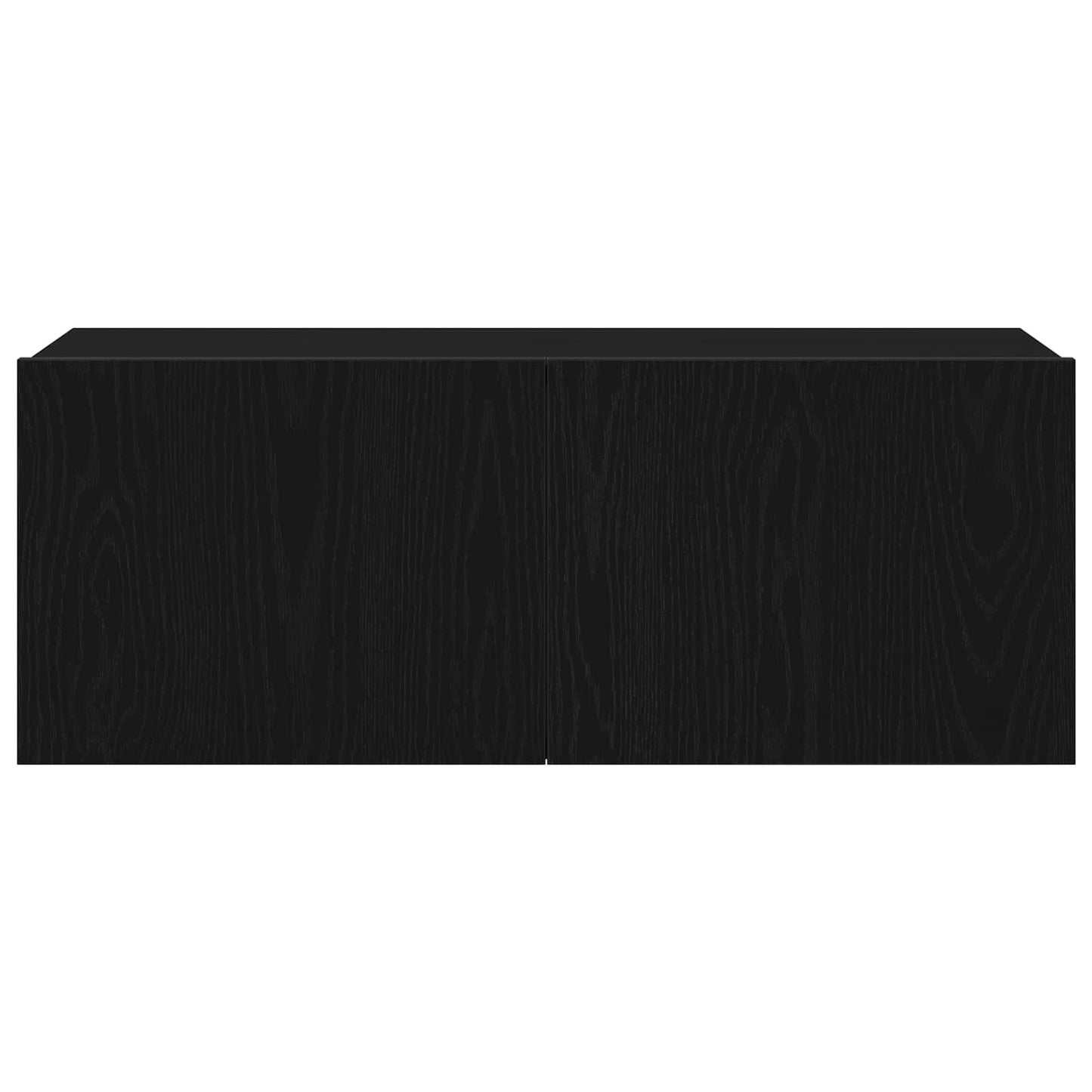 TV Cabinet Set 7 pcs Black Oak Engineered Wood