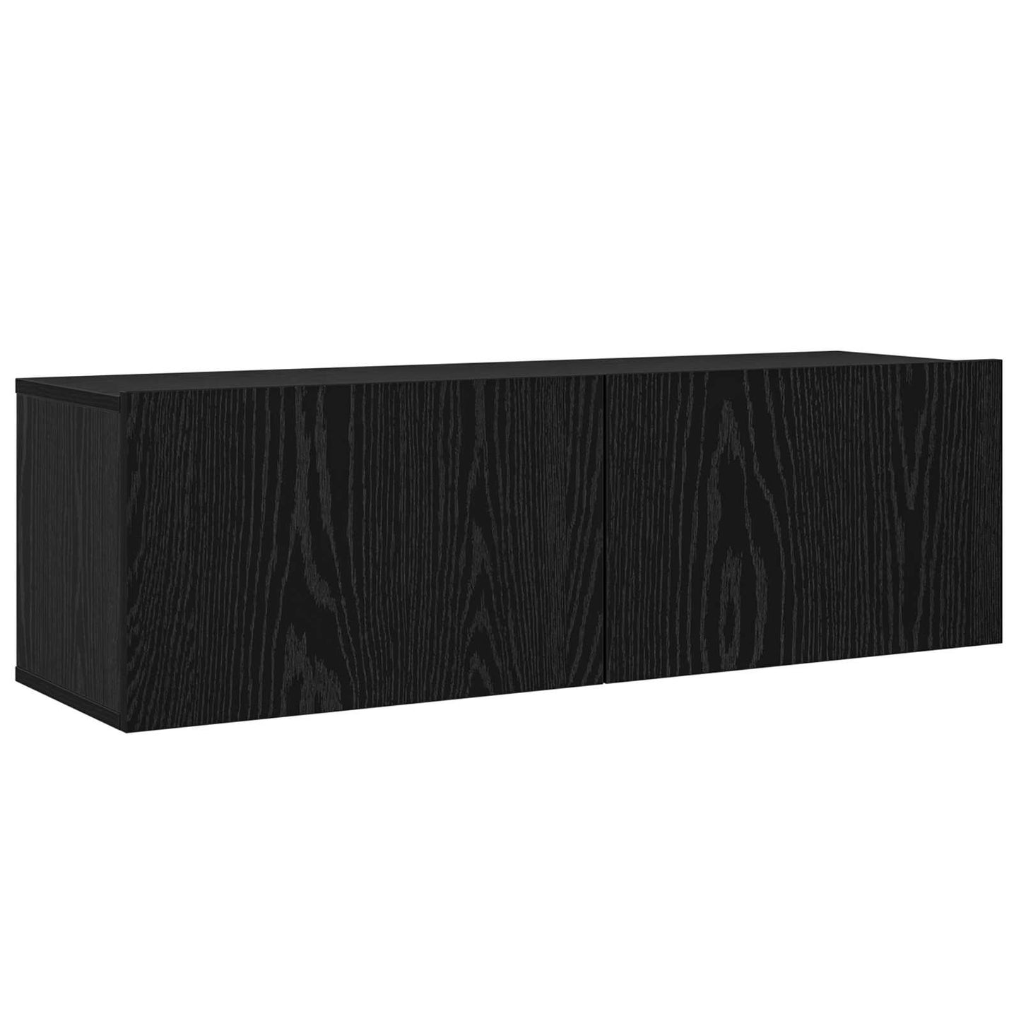 TV Cabinet Set 6 pcs Black Oak Engineered Wood