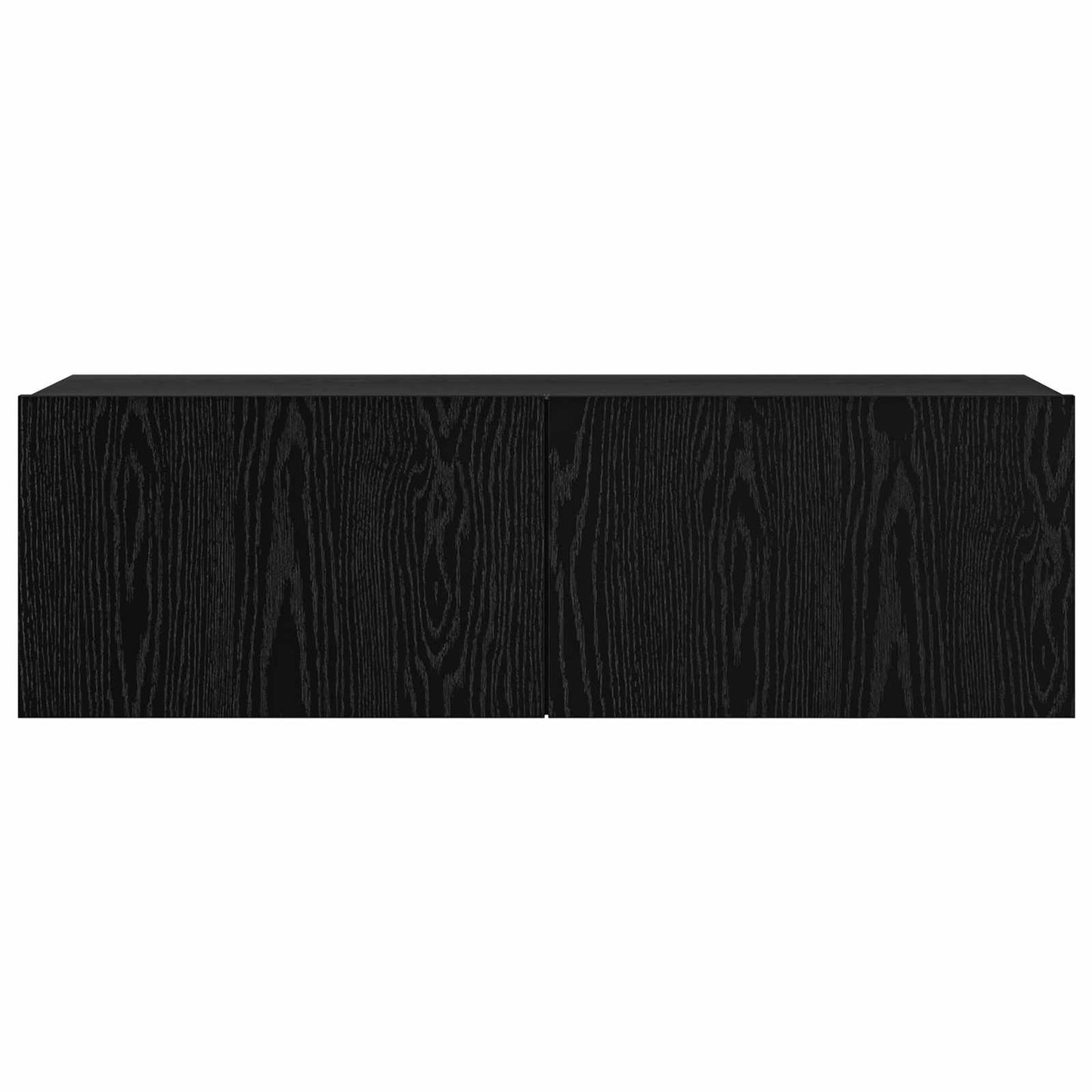 TV Cabinet Set 6 pcs Black Oak Engineered Wood