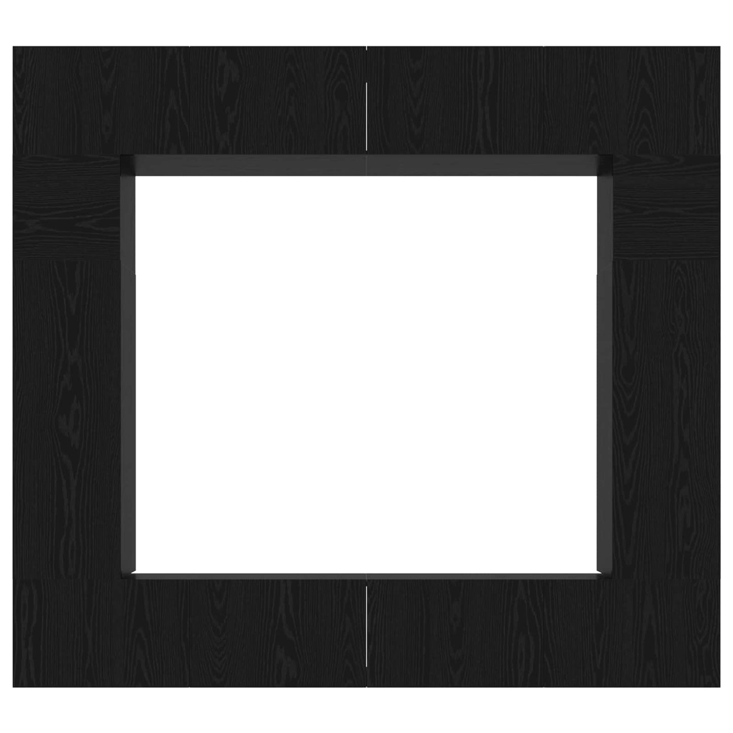 TV Cabinet Set Wall-mounted 8 pcs Black Oak Engineered Wood