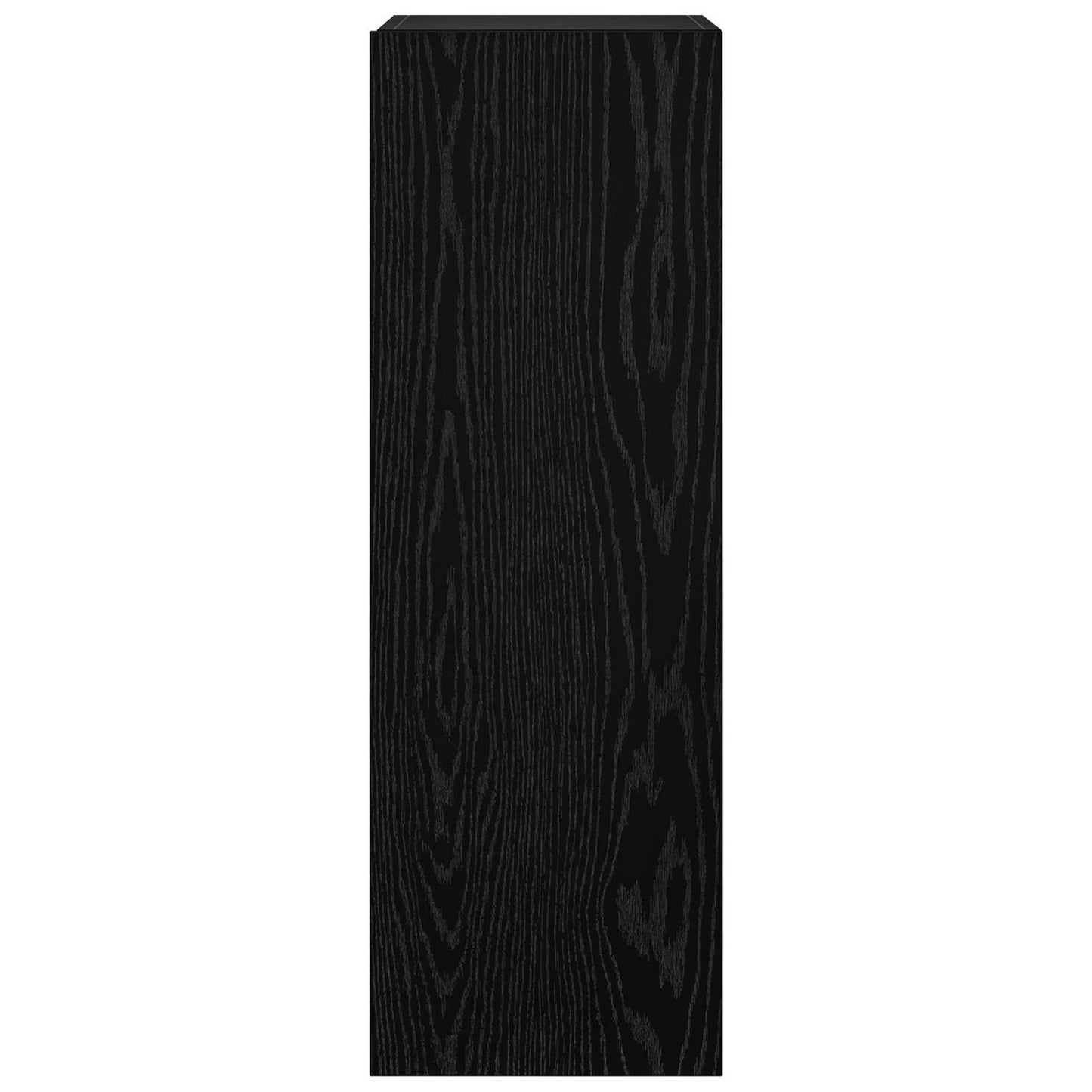 TV Cabinet Set Wall-mounted 8 pcs Black Oak Engineered Wood
