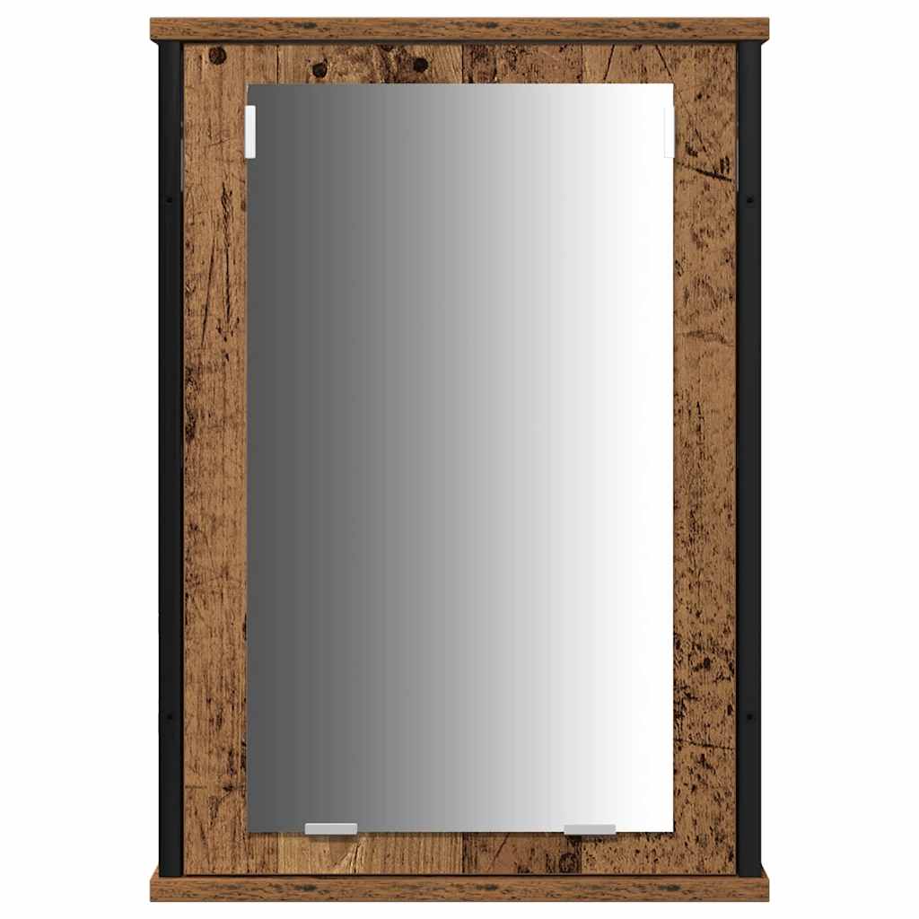 Bathroom Furniture Set with Door 4 pcs Old Wood Engineered Wood