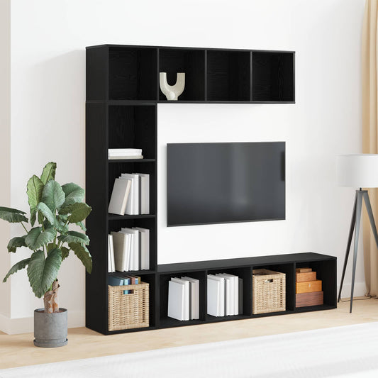 Bookshelf 12-Tier 3 pcs 36 x 30 x 143 cm Engineered Wood
