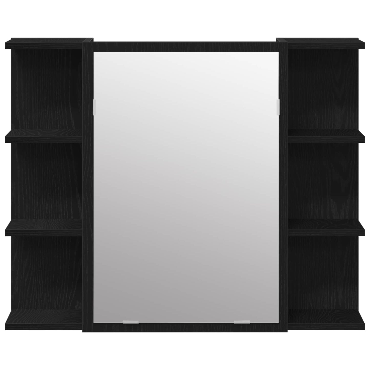 Bathroom Furniture Set with Door 4 pcs Black 30 x 30 x 179.5 cm