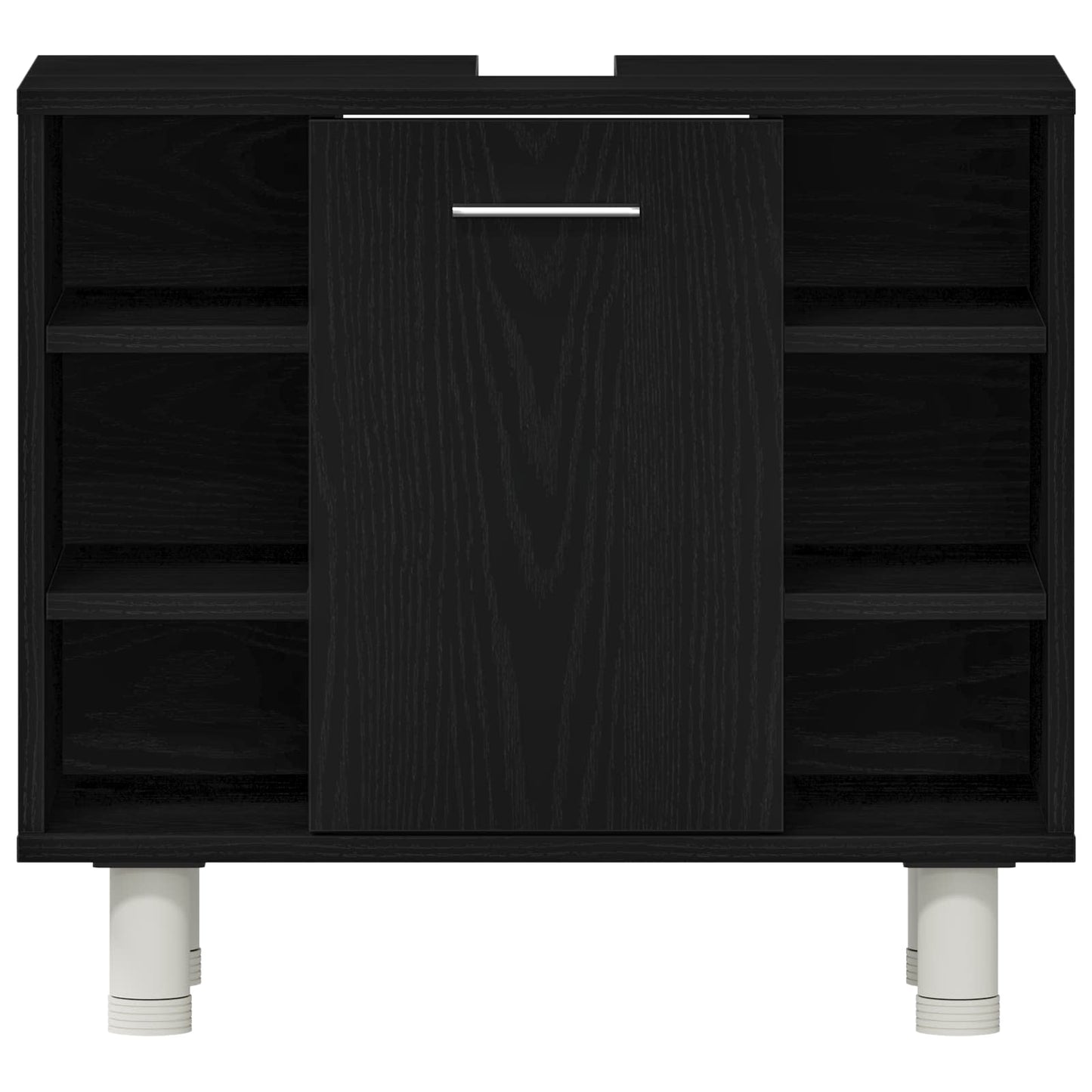 Bathroom Furniture Set with Door 4 pcs Black 30 x 30 x 179.5 cm
