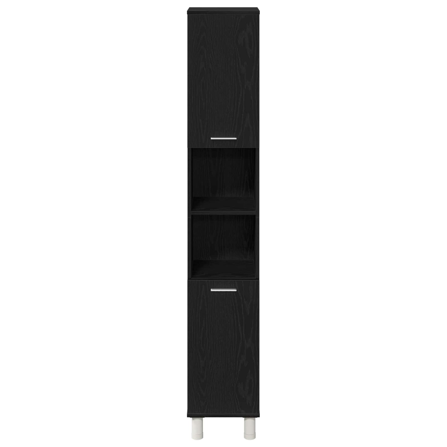 Bathroom Furniture Set 3 pcs Black Engineered Wood