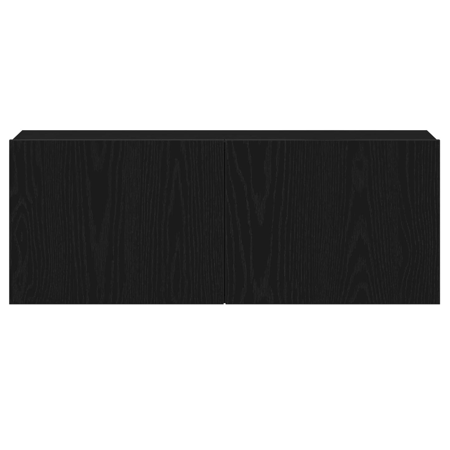 TV Cabinet Set 3 pcs Black Oak Engineered Wood