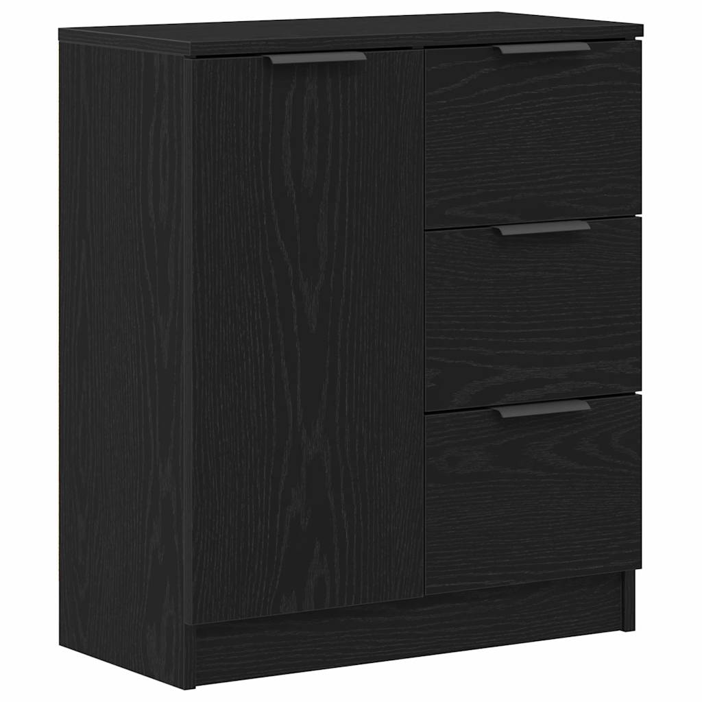 Sideboard Black Oak 120 x 30 x 70 cm Engineered Wood
