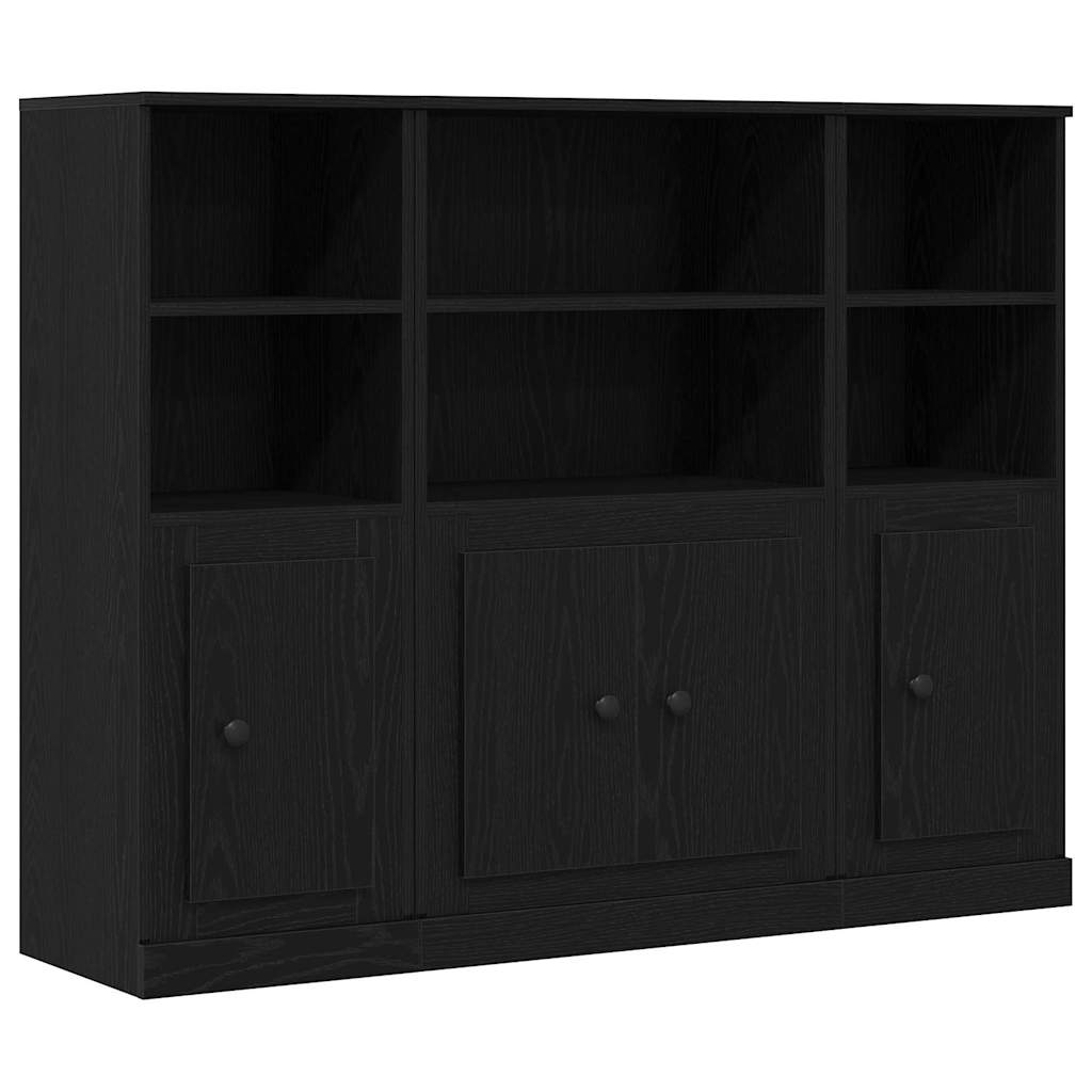 Highboard Black Oak 132 x 35.5 x 103.5 cm Engineered Wood