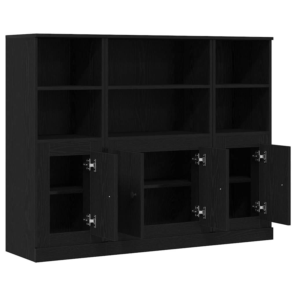 Highboard Black Oak 132 x 35.5 x 103.5 cm Engineered Wood