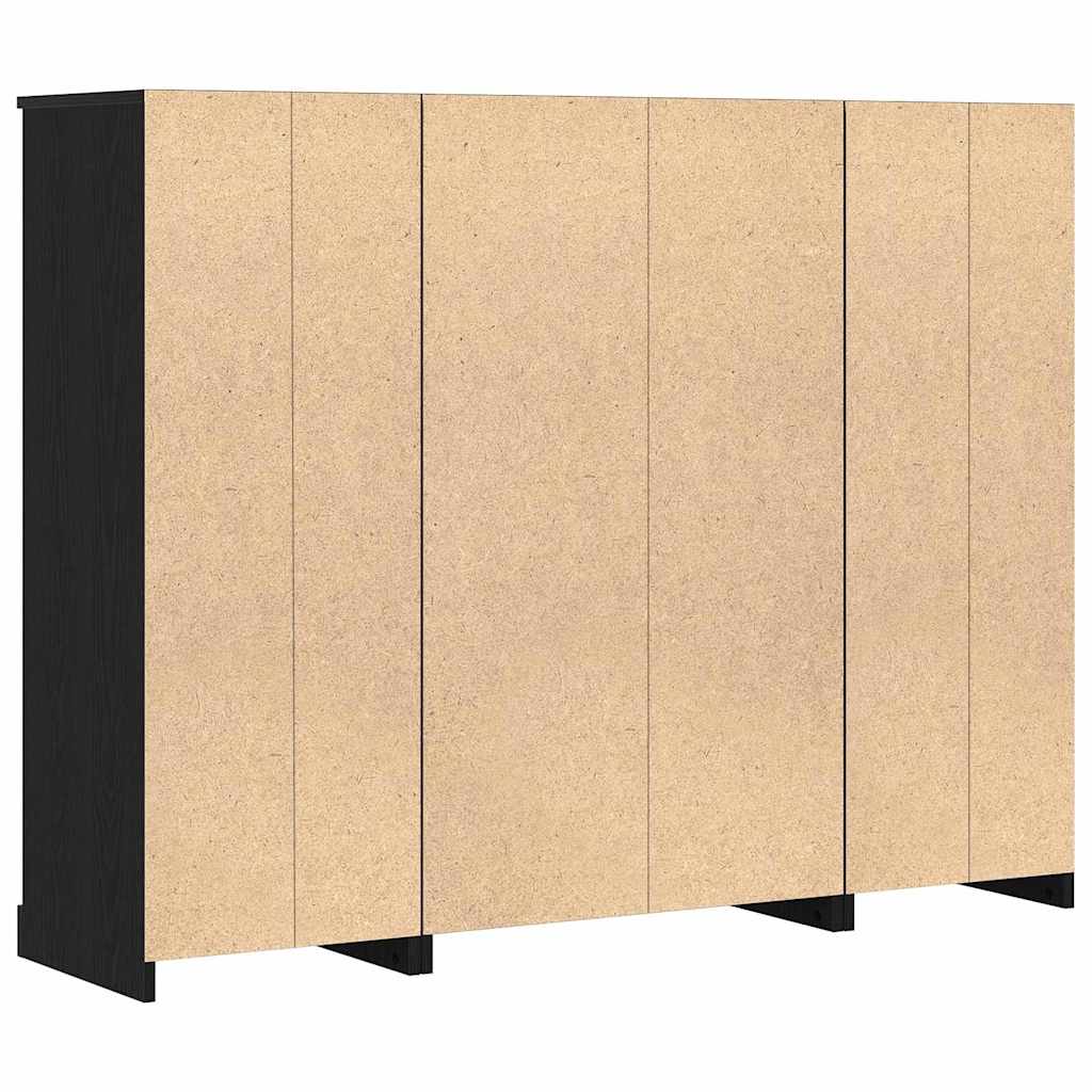 Highboard Black Oak 132 x 35.5 x 103.5 cm Engineered Wood