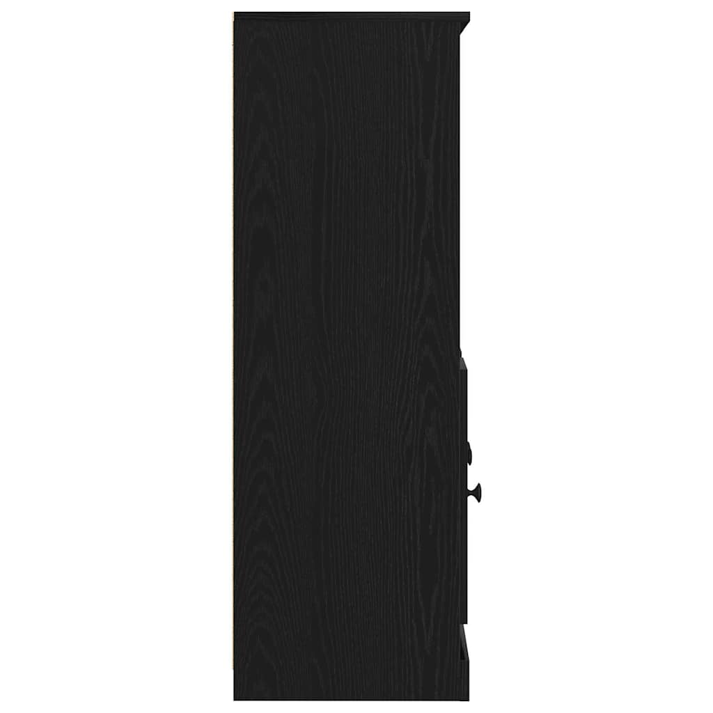 Highboard Black Oak 132 x 35.5 x 103.5 cm Engineered Wood