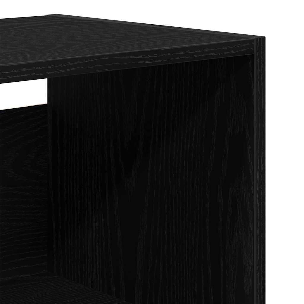 Highboard 2 pcs Black Oak Engineered Wood