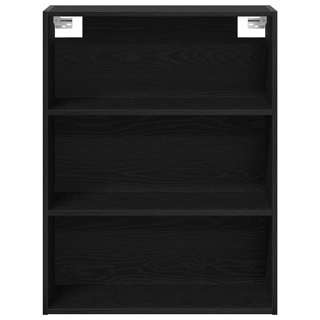 Highboard 2 pcs Black Oak Engineered Wood