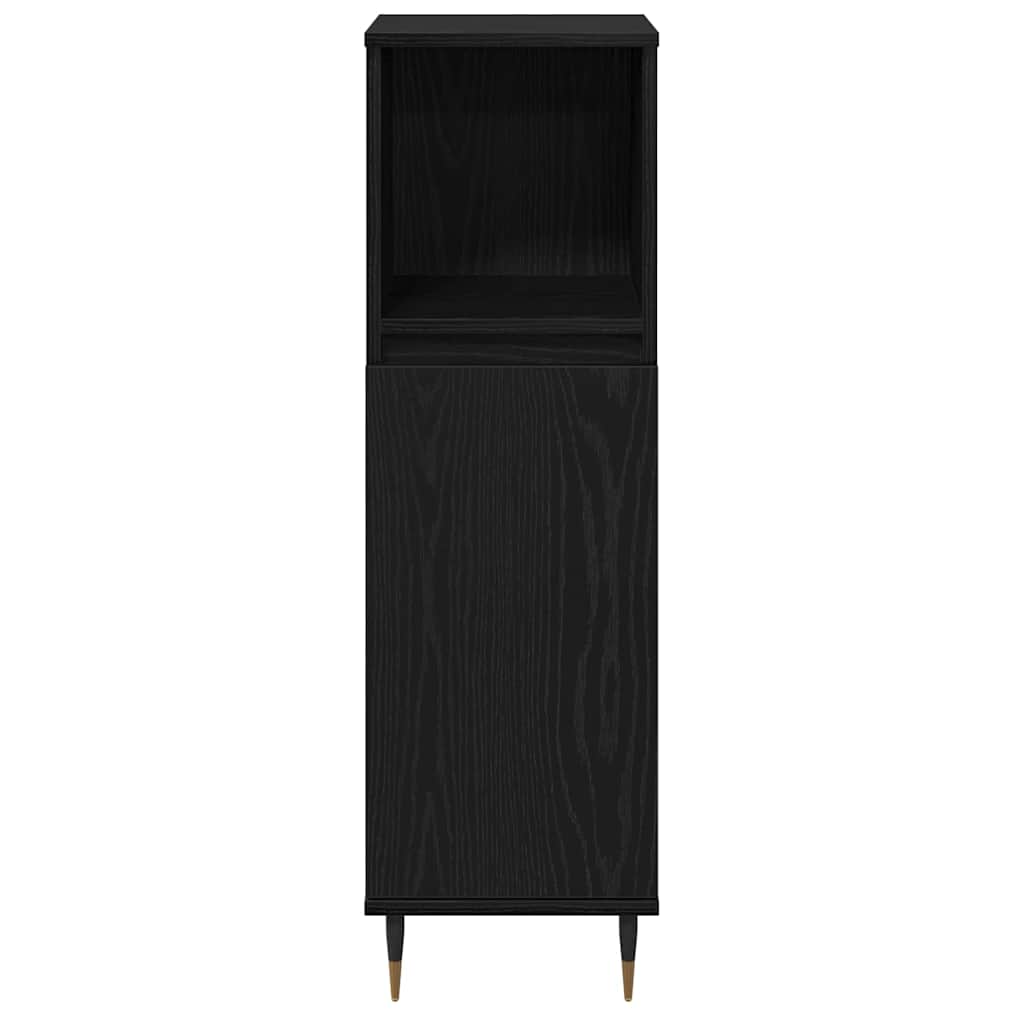 Bathroom Furniture Set 3 pcs Black Oak