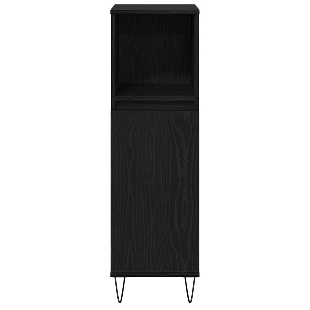 Bathroom Furniture Set 3 pcs Black Oak 30 x 30 x 190 cm