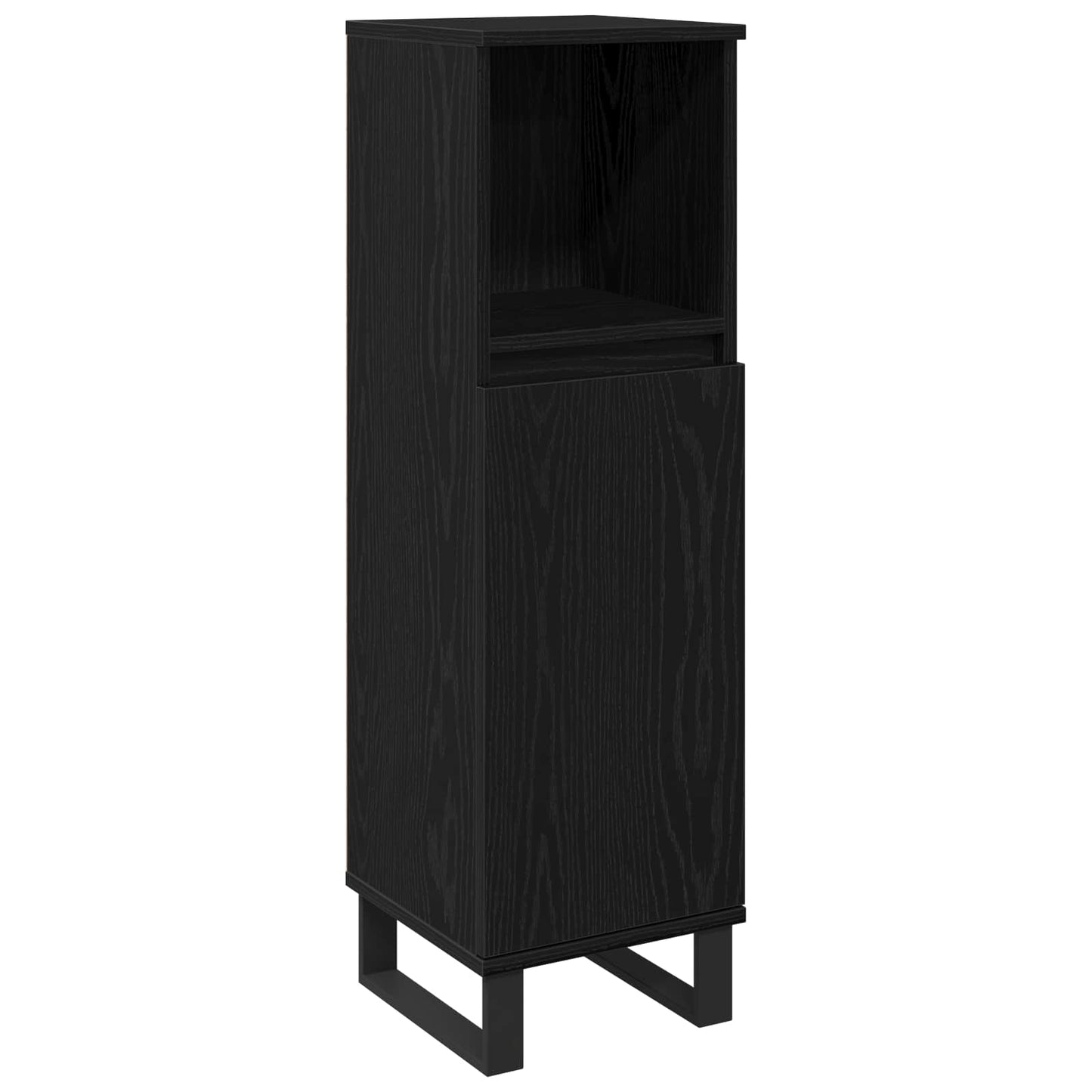 Bathroom Furniture Set 3 pcs Black Oak